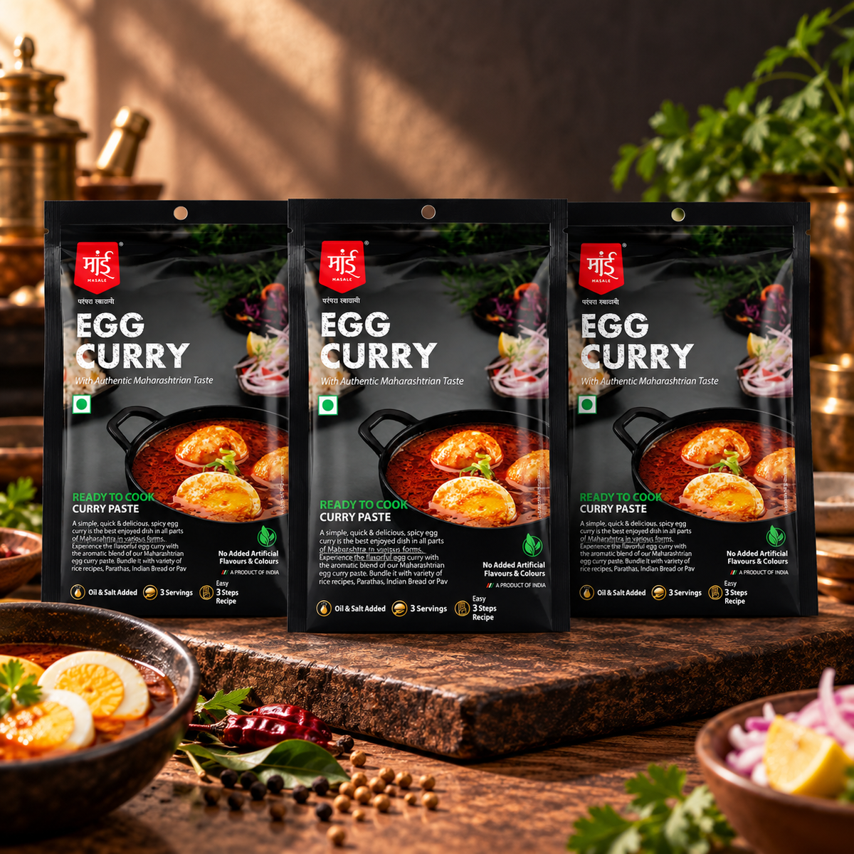 Egg Curry – Curry Paste Pack of 03