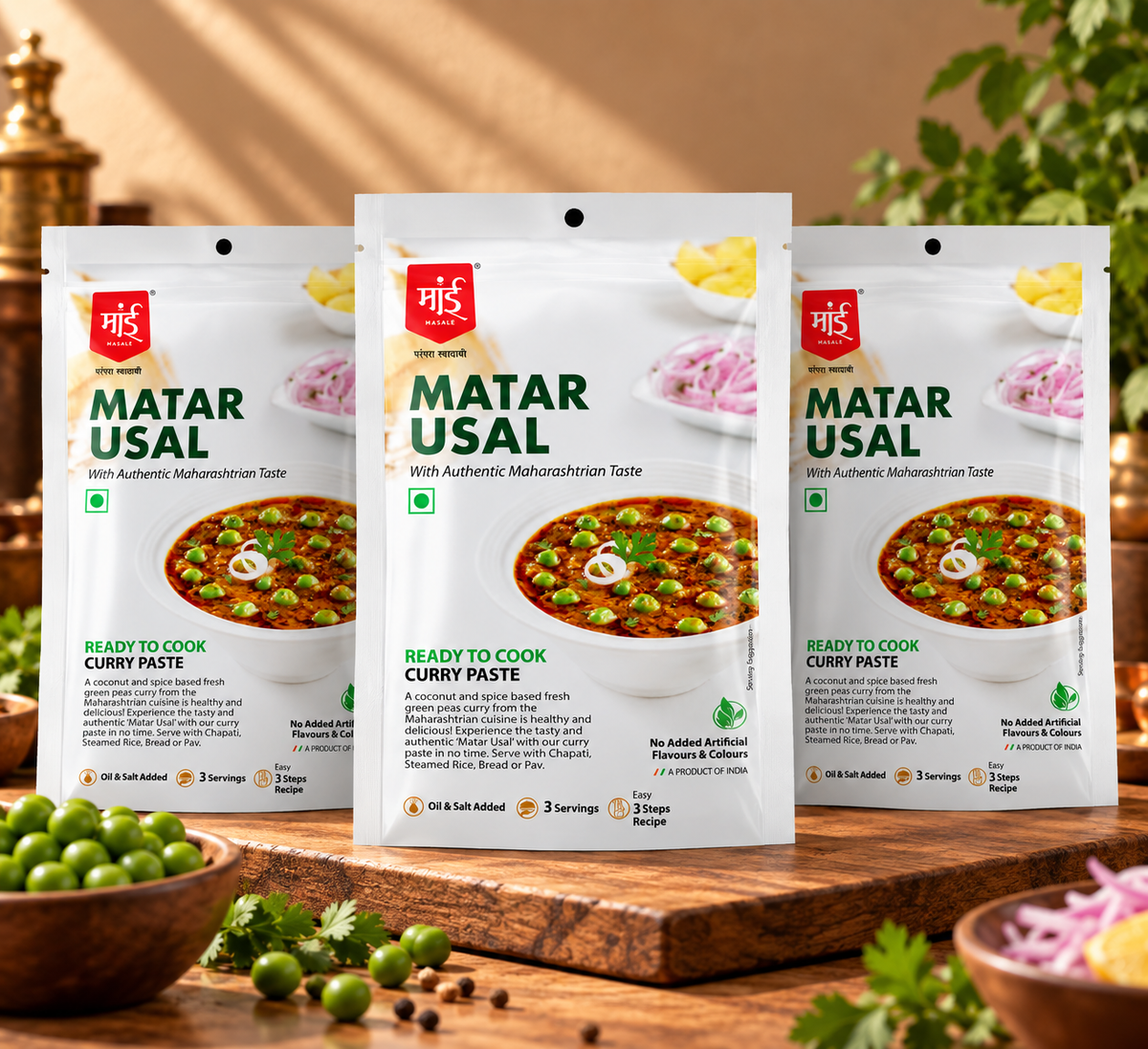 Matar Usal – Curry Paste Pack of 03